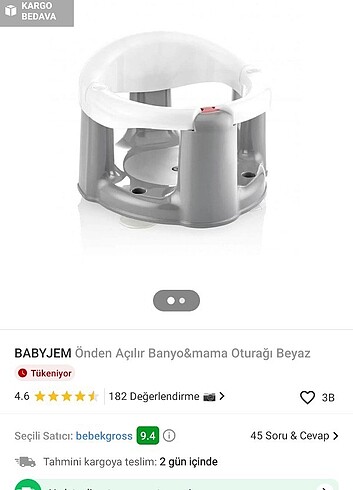 Bebek banyo oturağı