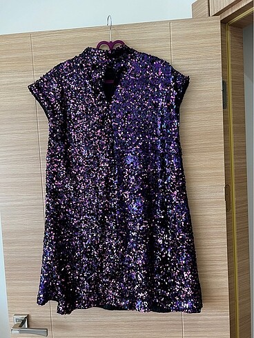 38 Beden Zara payetli mini elbise