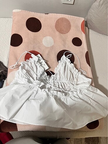 xl Beden Zara bağcıklı poplin top
