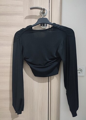 Siyah bluz crop 