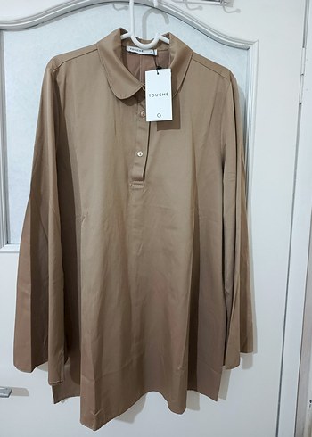 xl Beden Bej Kadın Uzun Kollu Gömlek