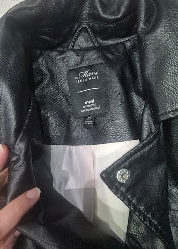 Kadın Siyah Deri ceket - Görsel 2