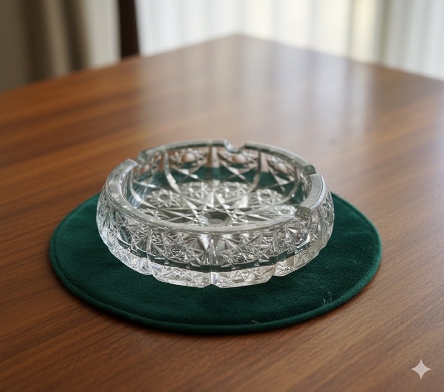 Soyut Desenli Parlak Beyaz  kesme Küllük - Görsel 2