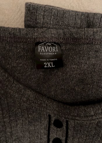 Gri Pamuklu Erkek alt üst gecelik takımı Xxl - Görsel 3