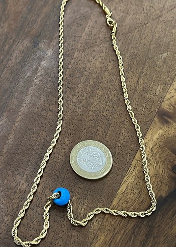 Burgu Zincir, el yapımı  vintage cam boncuk - Görsel 7