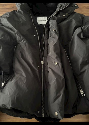 Siyah Fermuarlı Bershka Erkek Kışlık Mont - Görsel 4