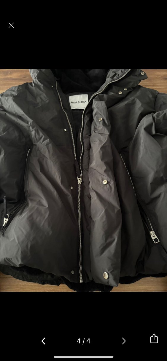 Siyah Fermuarlı Bershka Erkek Kışlık Mont - Görsel 4