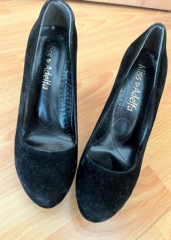Siyah Platform Topuklu Kadın Stiletto