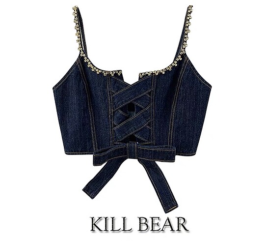 Denim büstiyer