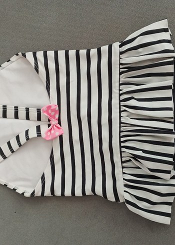 H&M Kız Çocuk Minnie Mouse Fırfırlı Mayo