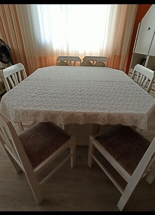  Beden beyaz Renk El yapımı dantel kare masa örtüsü