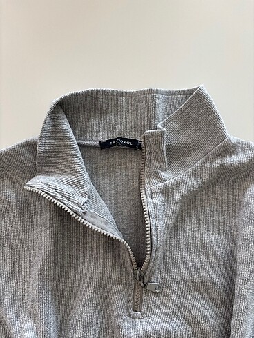 Trendyol & Milla Gri Fermuarlı Sweatshirt