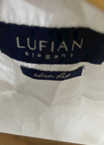 Lufian Erkek Beyaz Keten Düğmeli Gömlek