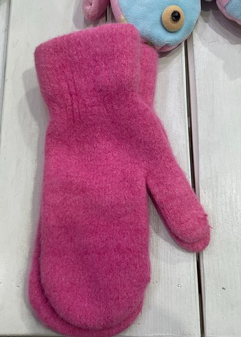  Beden Nakışlı ve Örgü Pembe Kız Eldivenleri