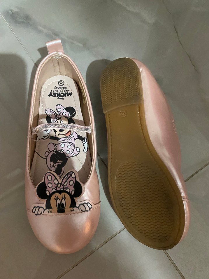 Kız Çocuk Pembe Baskılı Tokalı Babet - Görsel 3