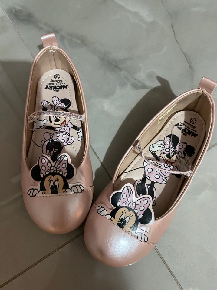 Kız Çocuk Pembe Baskılı Tokalı Babet - Görsel 2