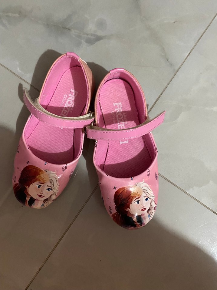 Kız Çocuk Pembe Baskılı Tokalı Babet - Görsel 3