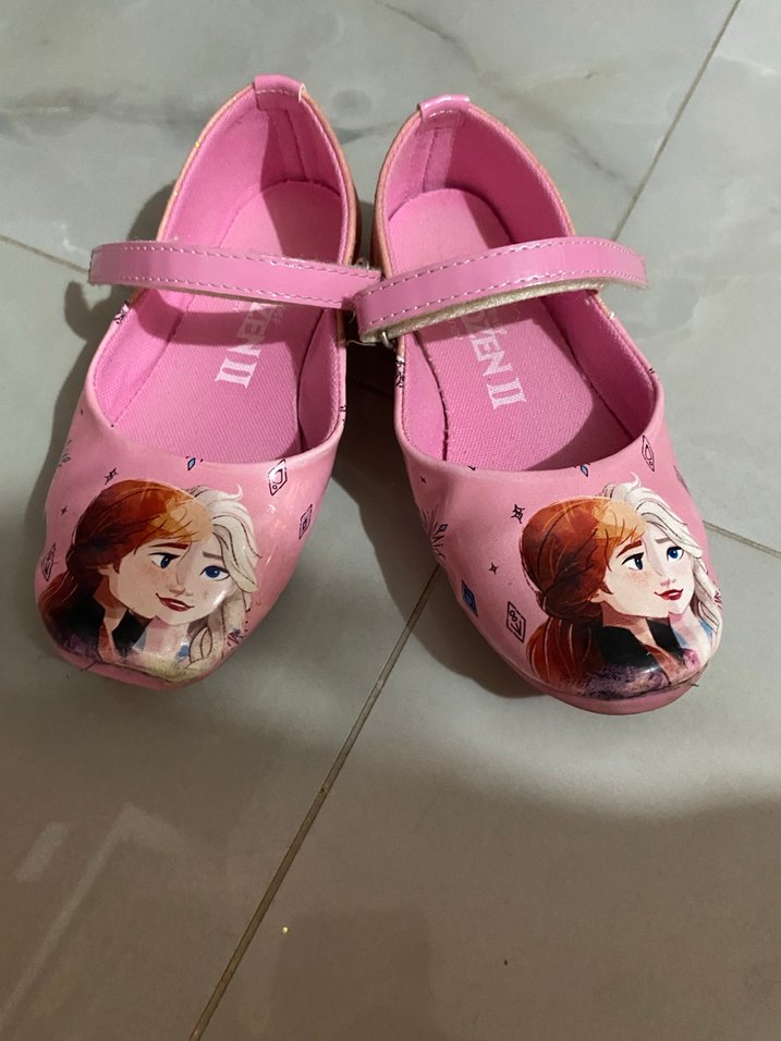 Kız Çocuk Pembe Baskılı Tokalı Babet - Görsel 2