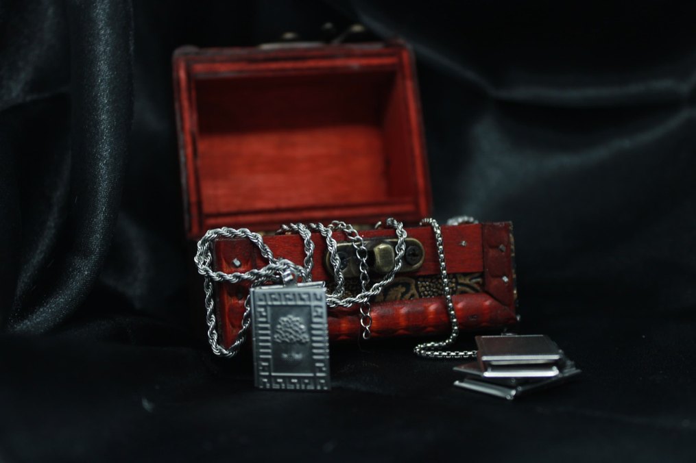 Vintage Zincir Detaylı fotoğraf koymalı Midi Kolye - Görsel 2