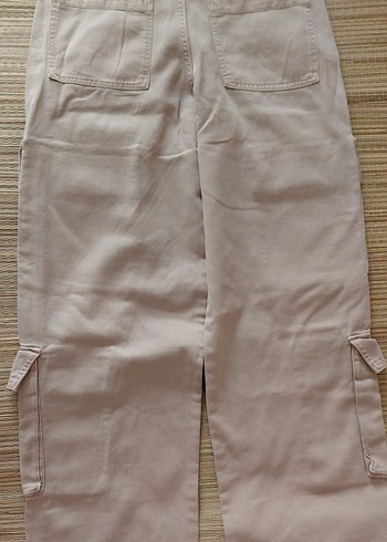 2 Adet Keten Kargo Pantolon Siyah + Bej - Görsel 2