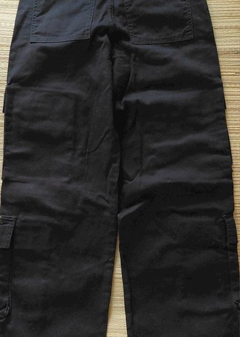 2 Adet Keten Kargo Pantolon Siyah + Bej - Görsel 4