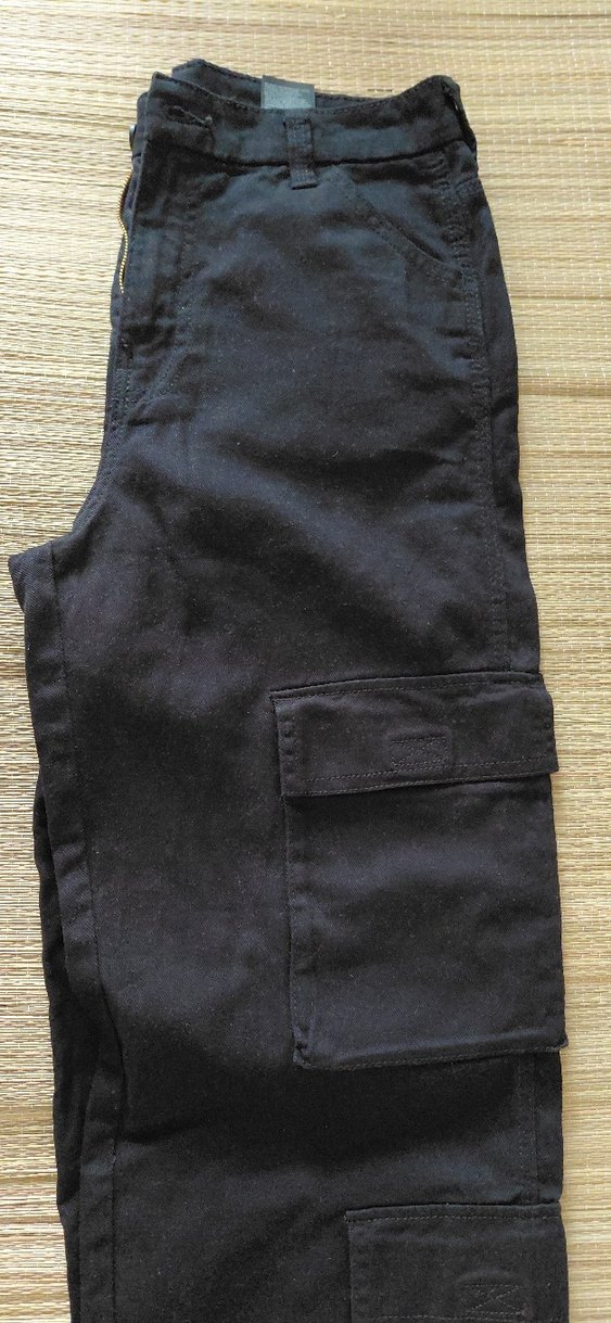 2 Adet Keten Kargo Pantolon Siyah + Bej - Görsel 5