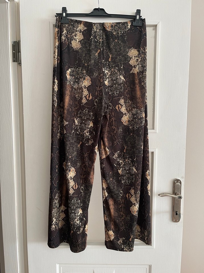 Bohem Tarzı Dantel Detaylı Uzun Kadın Kumaş Pantolon - Görsel 4