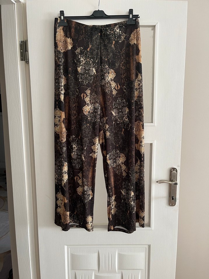 Bohem Tarzı Dantel Detaylı Uzun Kadın Kumaş Pantolon - Görsel 2