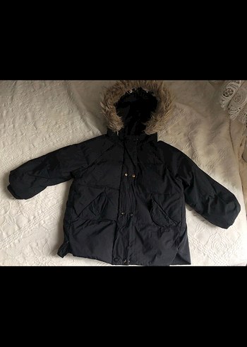 Zara Kürklü Siyah Çocuk Kışlık Mont - Görsel 2