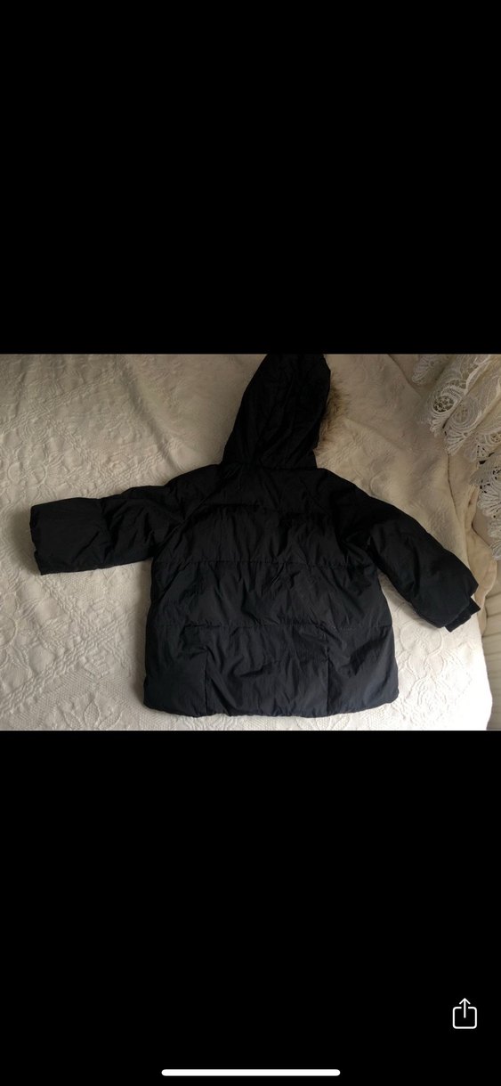 Zara Kürklü Siyah Çocuk Kışlık Mont - Görsel 3