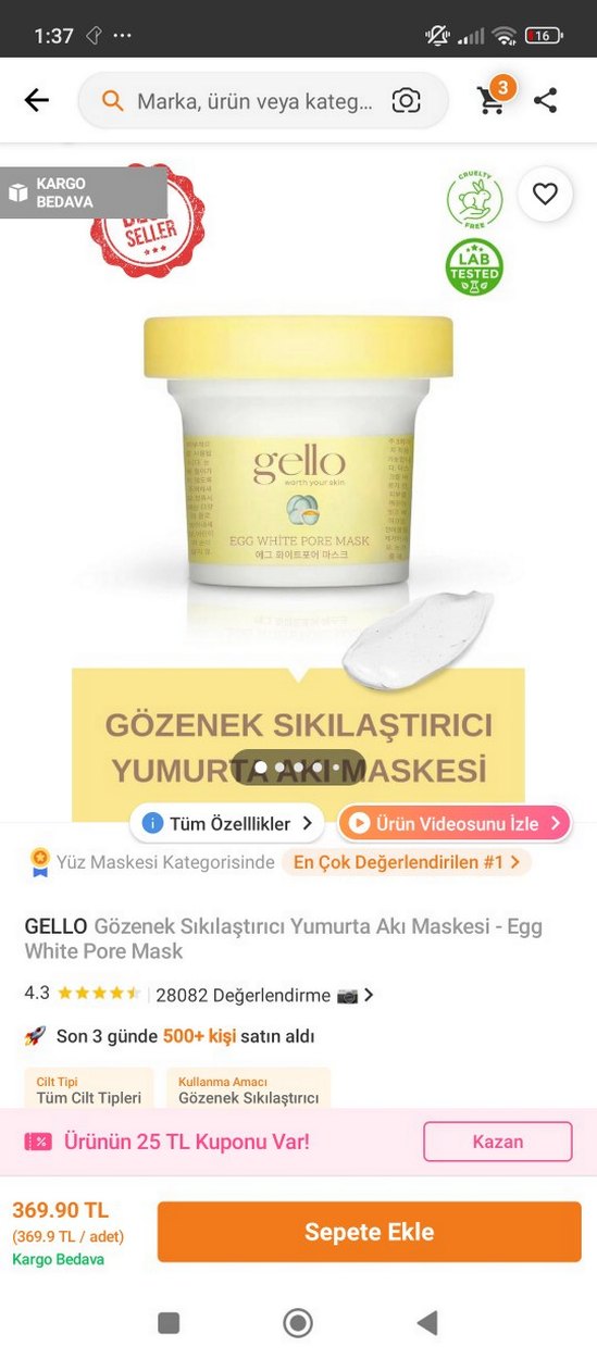 Gello Gözenek Sıkılaştırıcı Yumurta Akı Maskesi - Görsel 5
