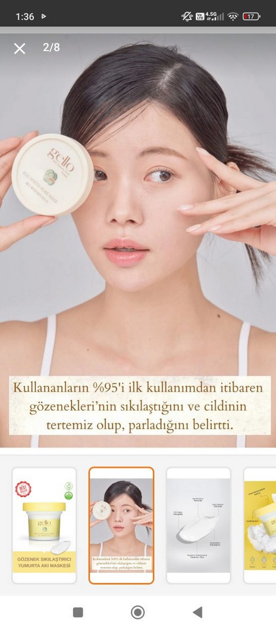 Gello Gözenek Sıkılaştırıcı Yumurta Akı Maskesi - Görsel 2