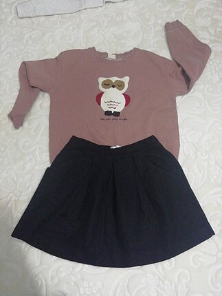 Zara sweatshirt ve etek 