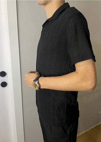 Siyah Erkek Polo Yaka Tişört - Görsel 4