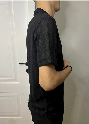 Siyah Erkek Polo Yaka Tişört - Görsel 3