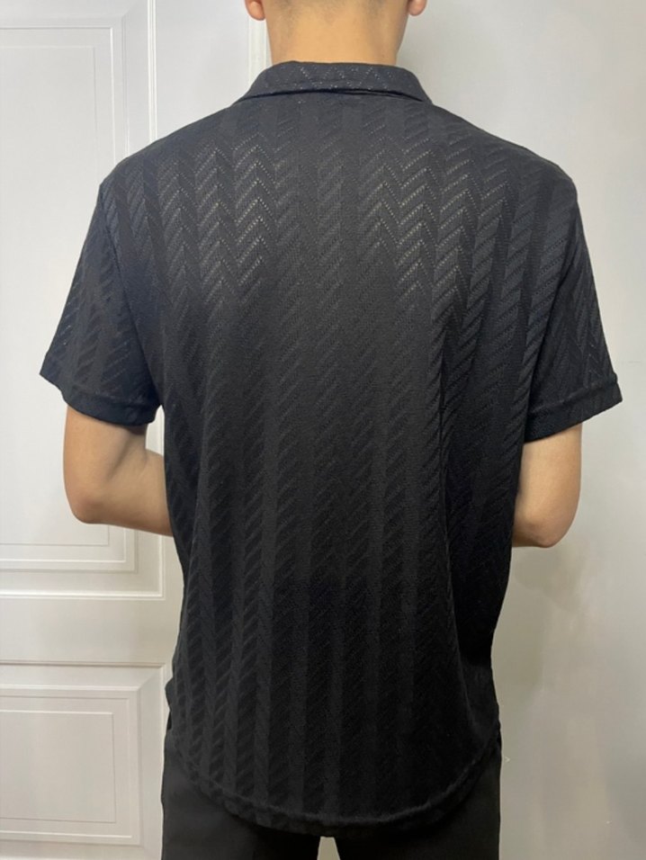 Siyah Erkek Polo Yaka Tişört - Görsel 2