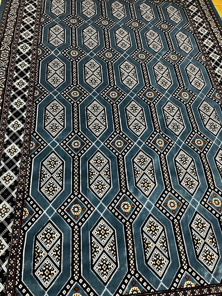 Petrol  mavısı Desenli Geleneksel Halı - Görsel 2