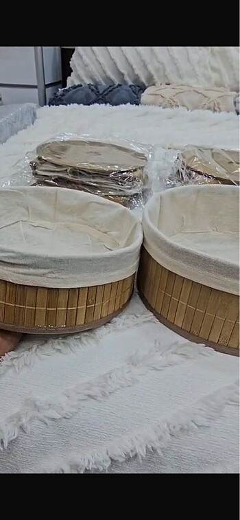 İkili bambu organizer