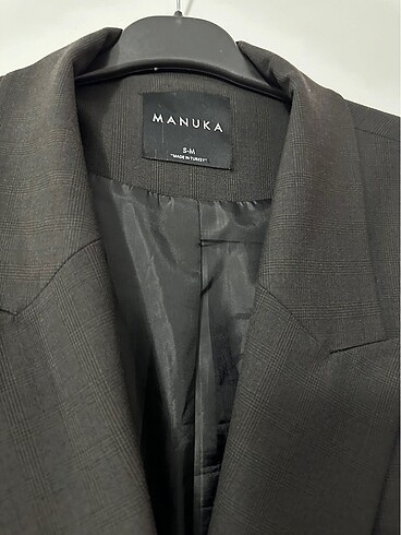 Manuka ekose blazer ceket