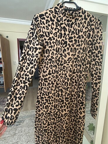 s Beden Leopar elbise