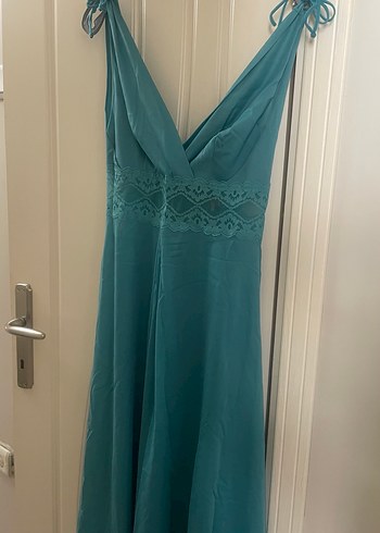 Yeşil Uzun Bohem vintage Kadın gecelik Sabahlık - Görsel 4