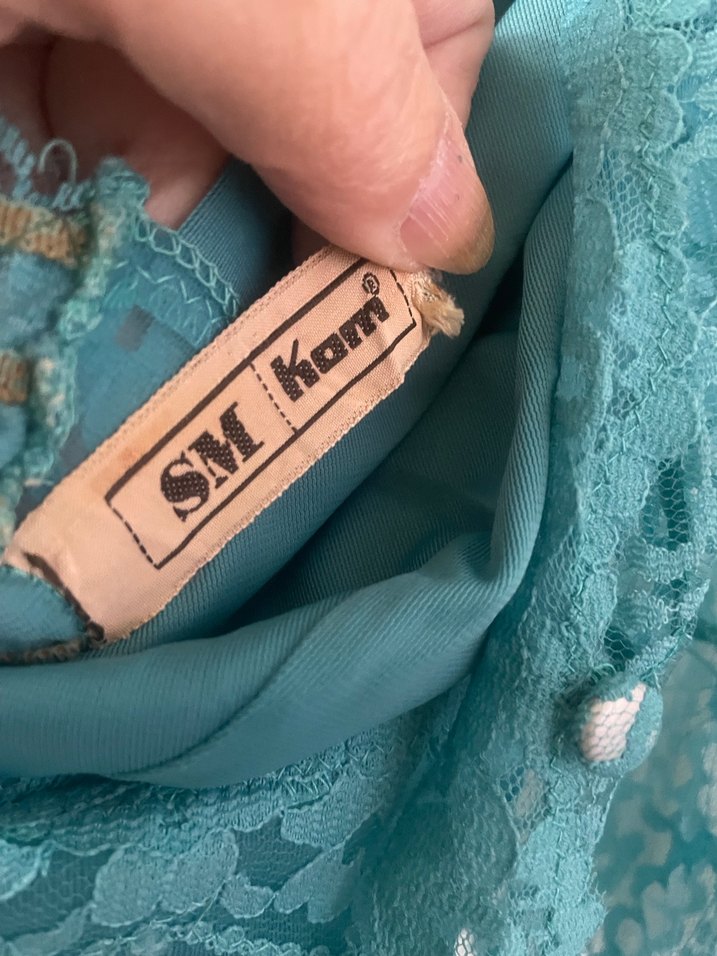 Yeşil Uzun Bohem vintage Kadın gecelik Sabahlık - Görsel 5