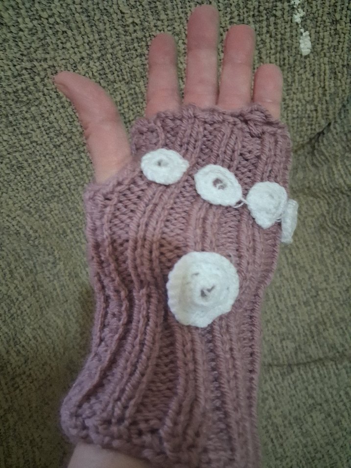 Bohem Tarz Pastel Örgü Kadın Eldiven - Görsel 2