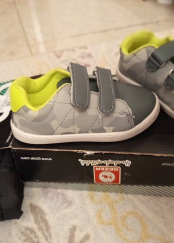 Gri Erkek Çocuk Spor Ayakkabı Velcro - Görsel 2