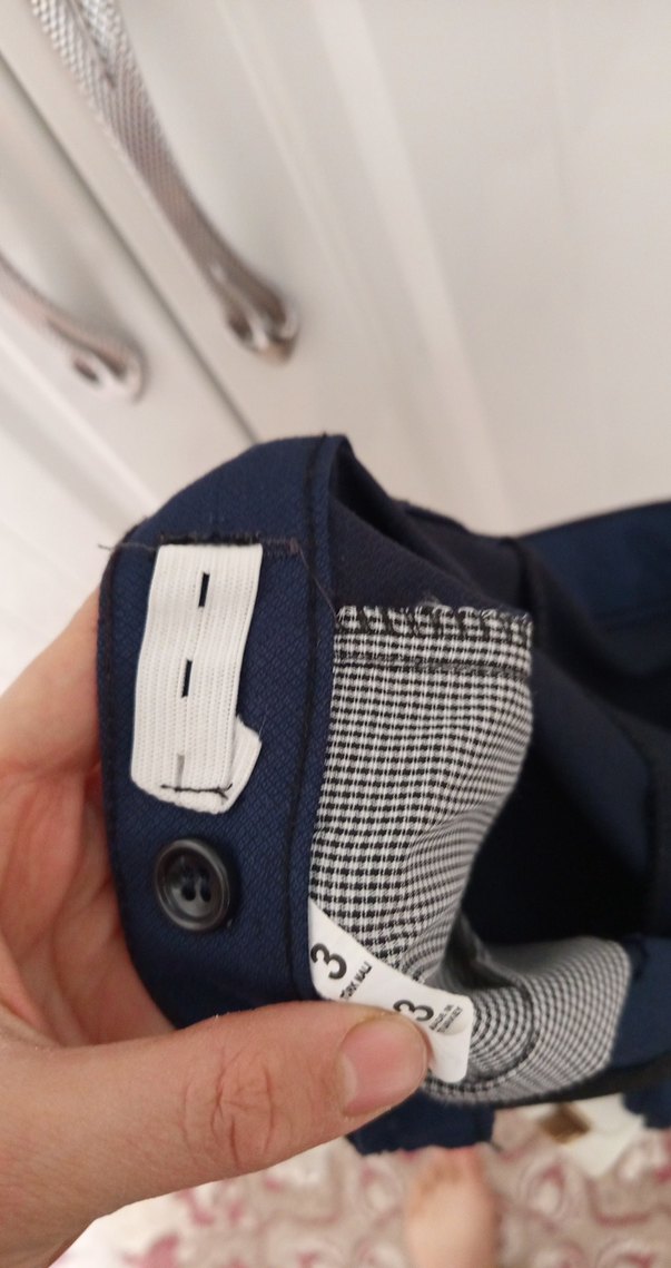 Koyu Mavi Düğmeli Erkek Çocuk takım elbise - Görsel 4