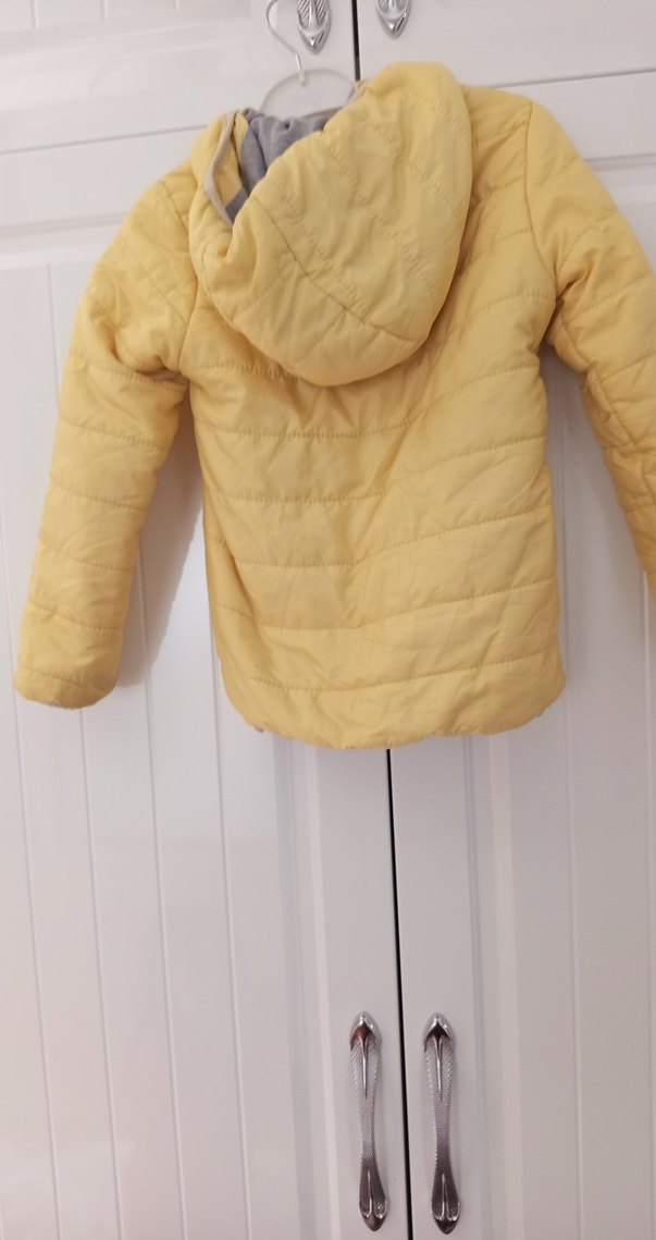 Sarı Fermuarlı Kız  Ve erkek Çocuk Mont - Görsel 4