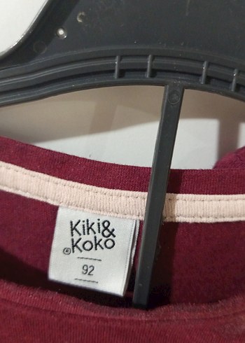 Bordo Uzun Kollu Kız Çocuk Elbise ikiz bebek - Görsel 7