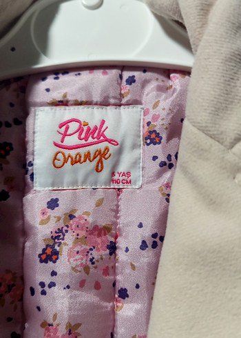 Bej Düğmeli Kız Çocuk Ceketi - Görsel 3