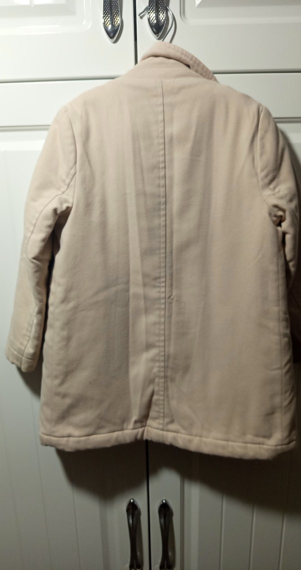 Bej Düğmeli Kız Çocuk Ceketi - Görsel 5