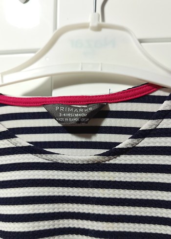 Kız Çocuk Çizgili Fitilli Elbise - Görsel 2